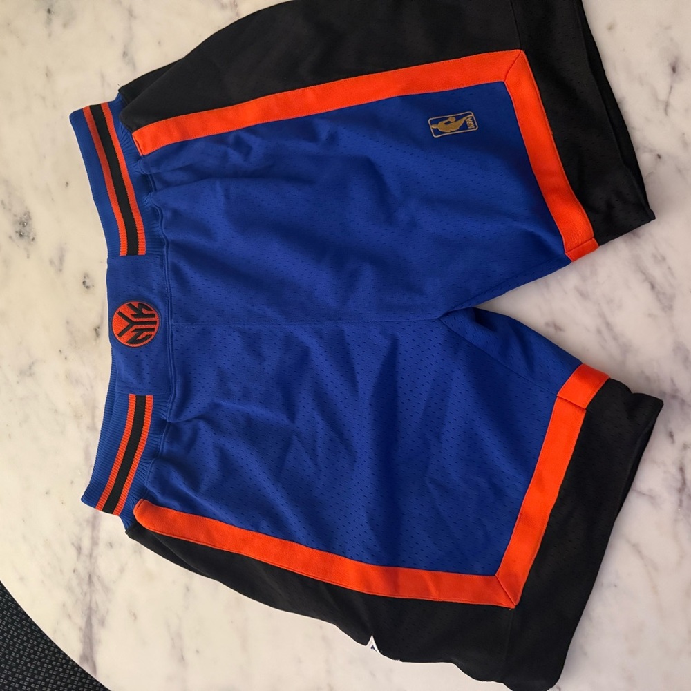 Mitchell & Ness Blue and Orange Athletic Shorts